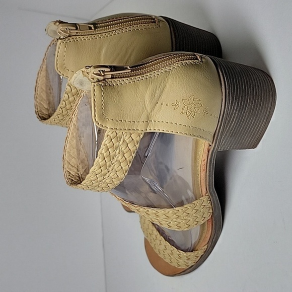 Sugar Haidee Sandal Braided Strappy Back Zip Faux Leather Stacked Block Heel 7.5 - Picture 7 of 16